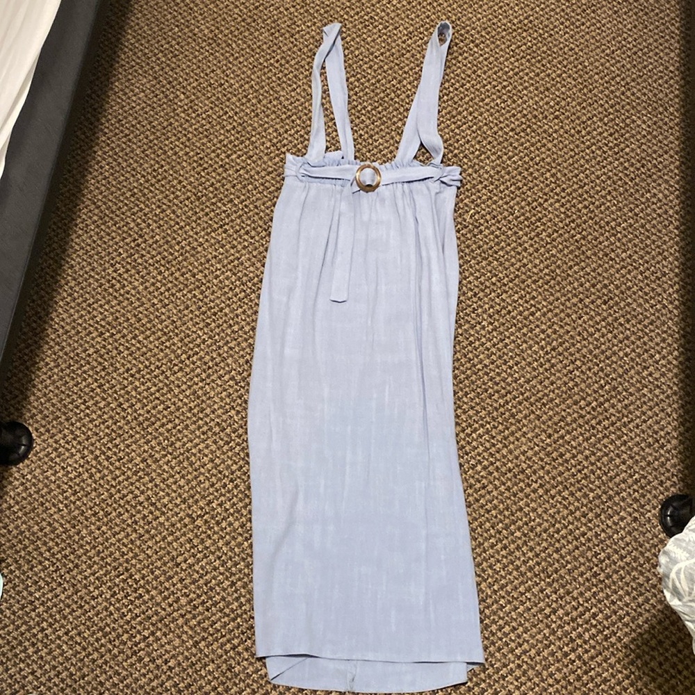 Asos blue skirt with suspenders